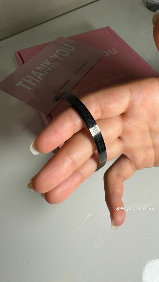 Bracelets Joncs Ayatul Kursi - Or, Argent, Or Rose et Bronze