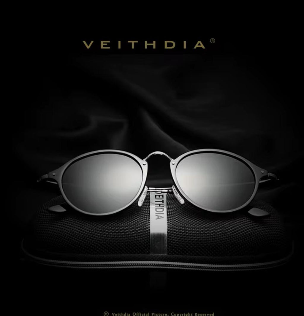 Lunettes de Soleil VEITHDIA Rondes - Verres Miroir Argent