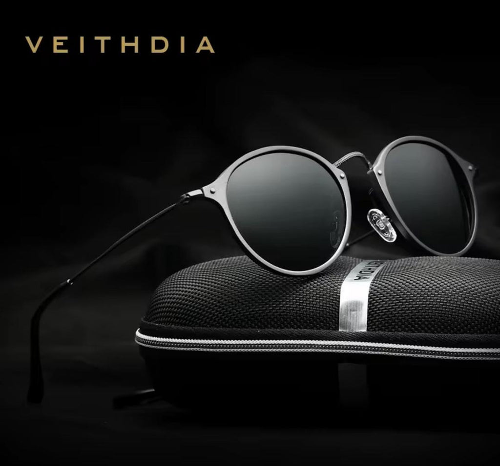 Lunettes de Soleil VEITHDIA Rondes - Verres Miroir Argent