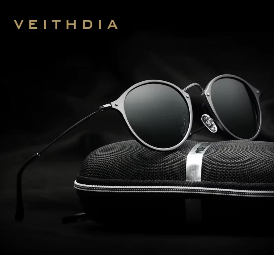 Lunettes de Soleil VEITHDIA Rondes - Verres Miroir Argent