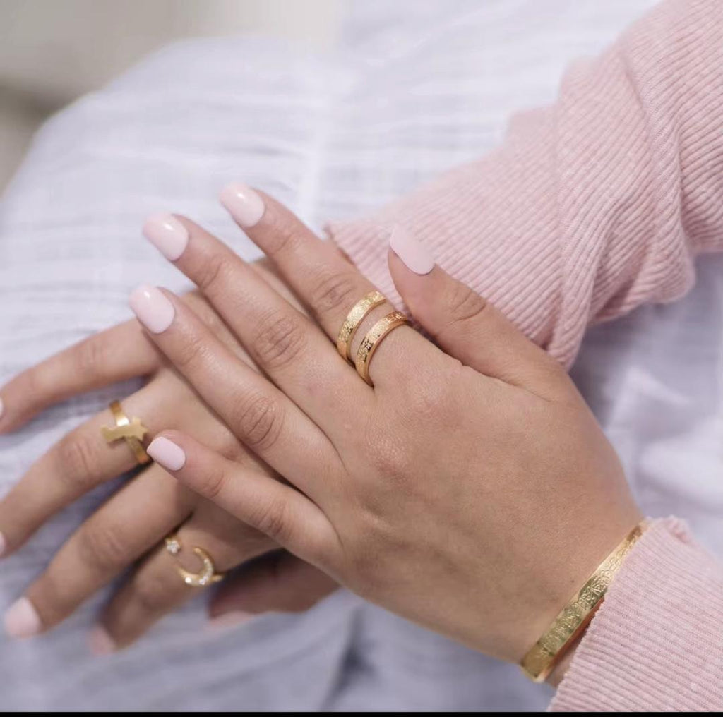 Bagues Spirales Ayatul Kursi - Or, Argent et Or Rose